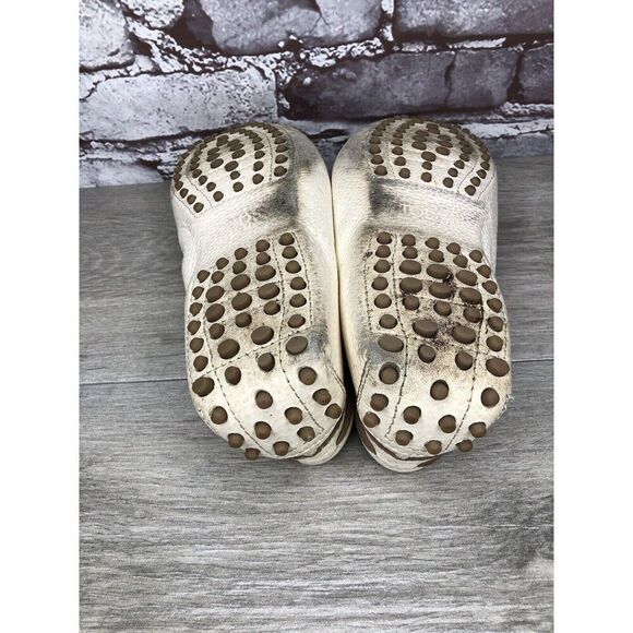 Tod’s Ivory Cream Leather Gommino Driving Moccasin Shoes Women’s Sz 40EU/9.5M US - Picture 9 of 16